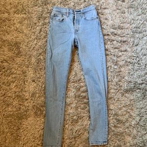 Levi’s 501 high waisted skinny jeans